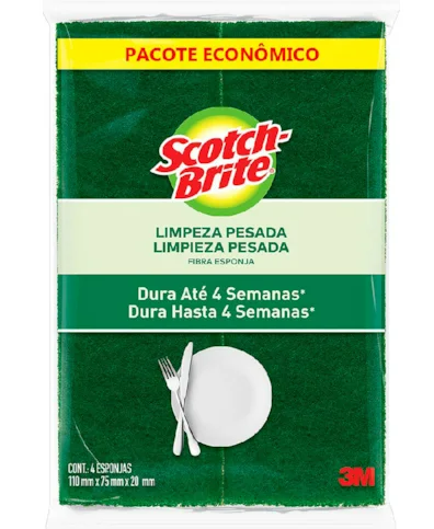 ESPONJA DUPLA FACE SCOTCH BRITE C/4