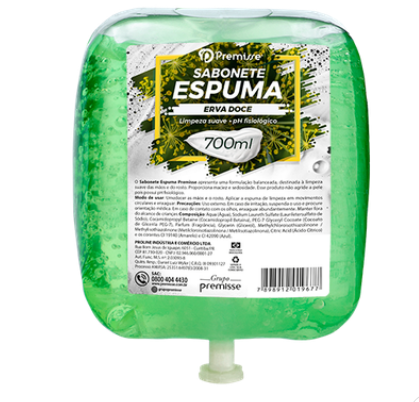 SABONETE ESPUMA 700ML PREMISSE ERVA DOCE