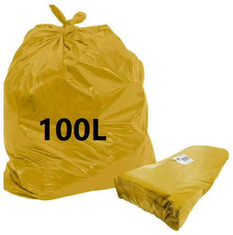 SACO DE LIXO AMARELO 100L CRONOS PREMIUM C/100 - 70X85X0,04