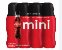 REFRIGERANTE COCA COLA 200ML PET ZERO C/12
