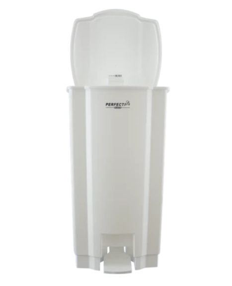 LIXEIRA 100L C/ PEDAL PERFECT BRANCA