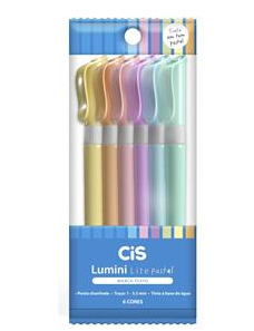 MARCA TEXTO CIS LUMINI 6 CORES PASTEL