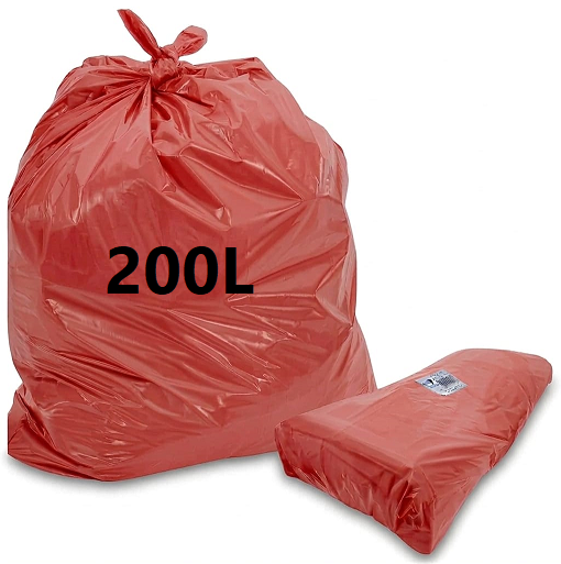 SACO DE LIXO VERMELHO 200L CRONOS PREMIUM C/100 - 90X115X0,05