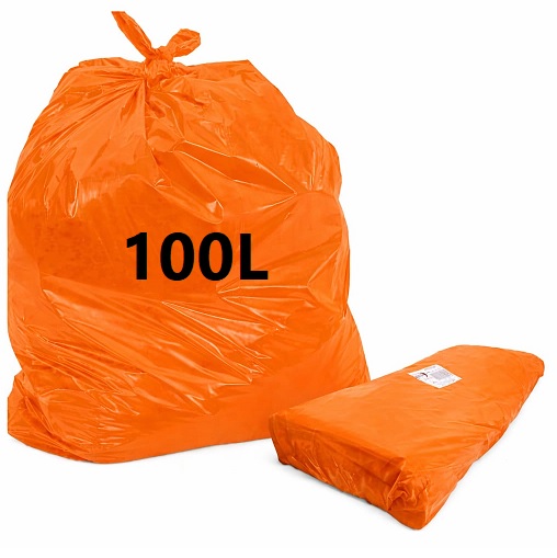 SACO DE LIXO LARANJA 100L CRONOS PREMIUM C/100 - 75X90X0,05
