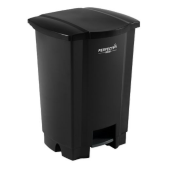LIXEIRA 17L C/ PEDAL PERFECT BLACK