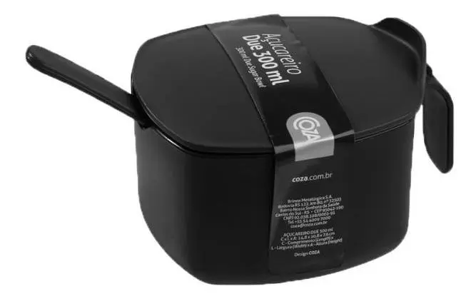 ACUCAREIRO PLASTICO COZA PRETO