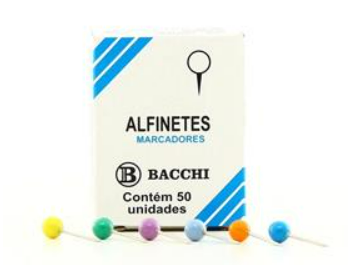 ALFINETE MAPA COLORIDO CX C/50 BACCHI