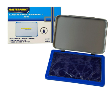 ALMOFADA PARA CARIMBO MASTERPRINT AZUL N°3