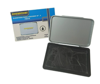 ALMOFADA PARA CARIMBO MASTERPRINT PRETA N°3