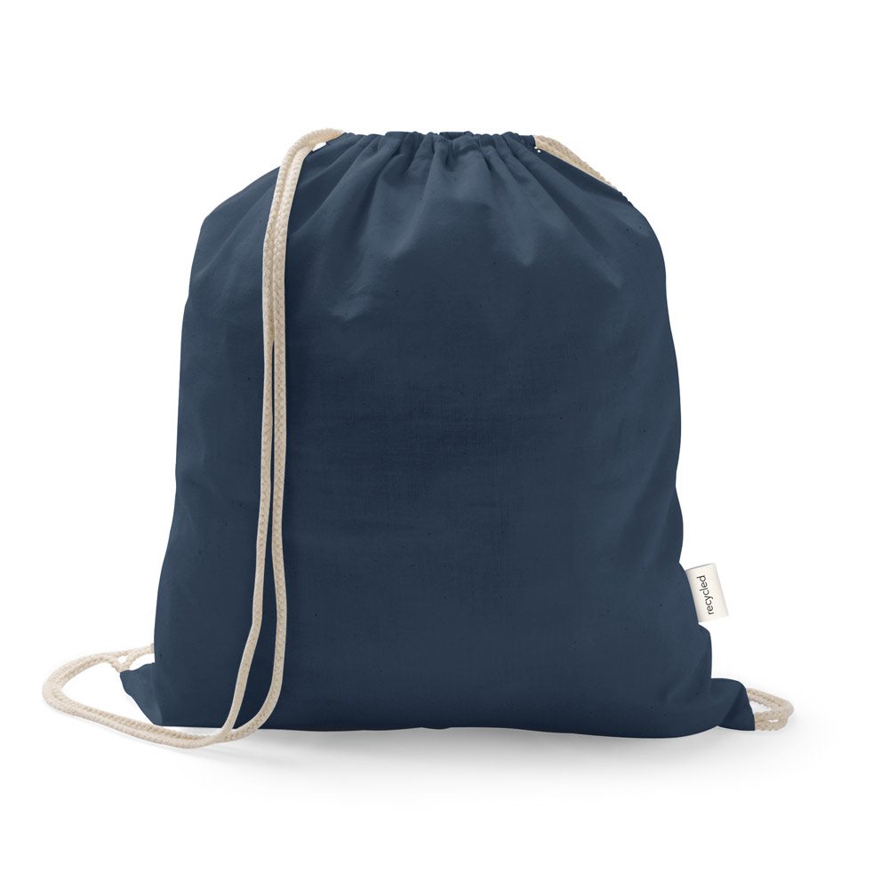 ISTANBUL. Sacola tipo mochila em 70% algodão reciclado e 30% poliéster reciclado (150 g/m²) sem tingimento